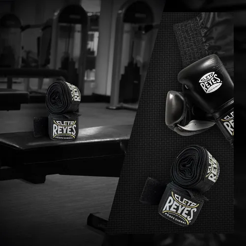 Vista 4 de CLETO REYES Vendas de mano de compresión para guantes de boxeo, elástico transpirable, MMA, kickboxing, Muay Thai, negro
