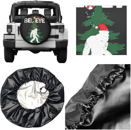 Vista 49 de Cool Cat and UFO Spare Tire Cover Wheel Protectors Dust-Proof Wheel Tire Cover Fit Trailer, Rv, Sand Many Vehicle 14inch