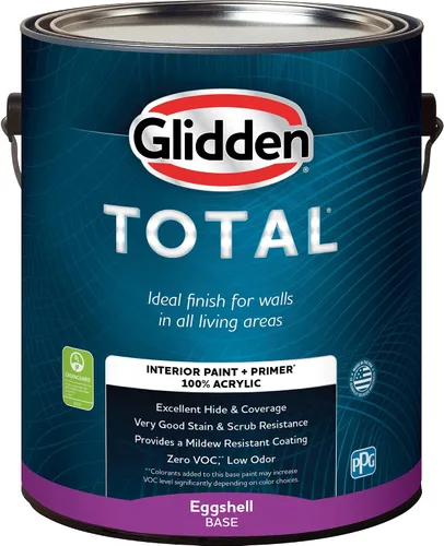 Vista 26 de Glidden Pintura Interior + Imprimación: Gris/Plata Antigua, Una Capa, Satinado, 1 Galón