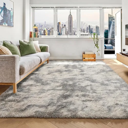Vista 102 de ONASAR - Alfombra de pasillo negra de 2 x 6 pies, esponjosa, lavable, ultrasuave, afelpada, peluda, tapete para bebés, dormitorio de niños, armario