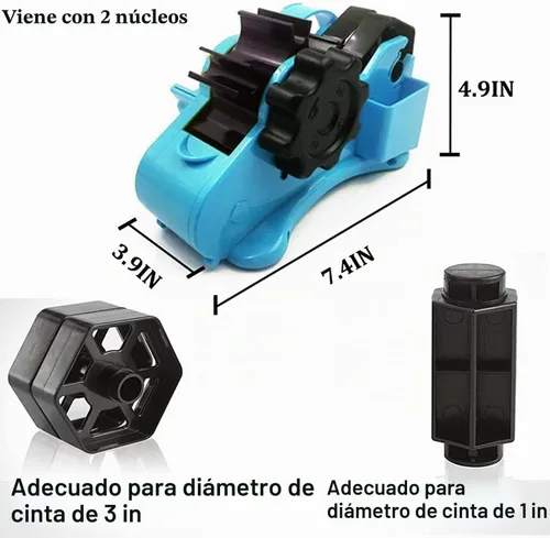 Vista 2 de Sublimación de cinta térmica azul, dispensador de cinta térmica de corte múltiple en rollo para cinta de transferencia de calor precortada, cinta