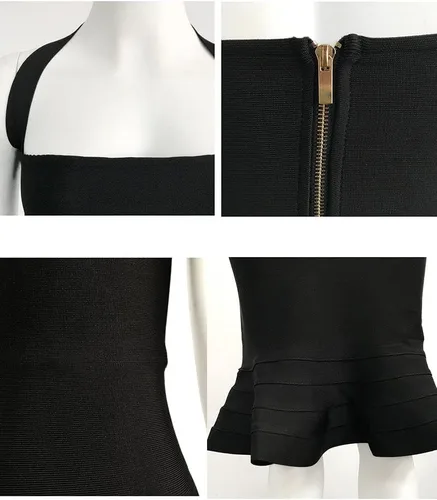 Vista 5 de whoinshop Vestido de cóctel de sirena con cola de pez halter para mujer