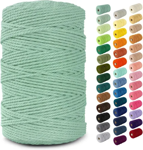 Vista 99 de Nook Theory Hilo de macramé de 3mm 109 yardas - Cuerda de macramé suave de 4mm, 5mm perfecta para nudos - Suministros de macramé para colgadores