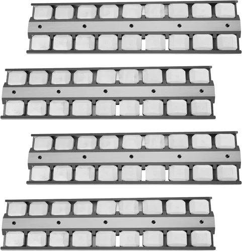 Vista 8 de 21-1/2" X 5-1/2" BBQ Grill Briquette Tray Heat Plates Burner Covers Reemplaza OEM Viking Part 032381-000, Piezas de repuesto para parrilla de gas