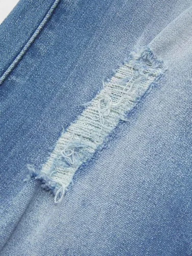 Vista 3 de Flamingals Jeans acampanados para mujer, cintura alta, parte inferior acampanada, pierna ancha, control de abdomen, rasgados, acampanados, talla XL