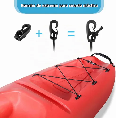 Vista 4 de CLIO Kit de aparejo de cubierta de kayak, cuerda elástica de 8 pies