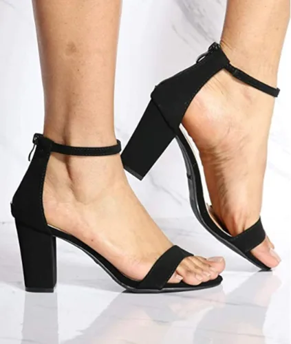 Vista 2 de TOP Moda, Hannah-1 - Sandalias de tacón alto a la moda, con correa en el tobillo para mujer