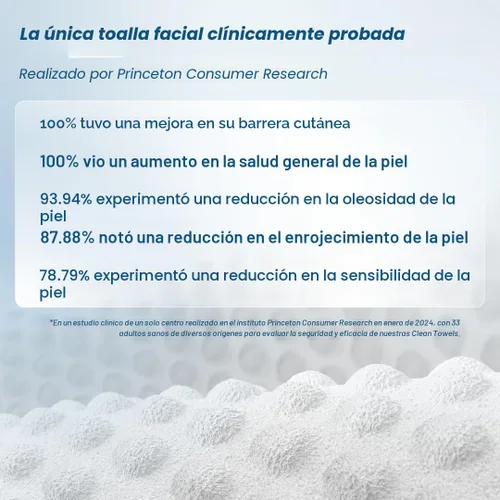 Vista 3 de Clean Skin Club Clean Towels XL® Supreme, 100% USDA - Toalla facial a base de plantas con base biológica USDA, toalla facial desechable, aceptada