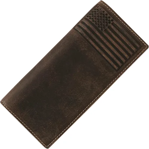 Vista 4 de ELIZO Leather Long Wallet for Men Western Wallet Rodeo Mens Wallet Flat Bifold Wallets for Men Biker Billfold Wallet for Men Cowboy Wallet RFID