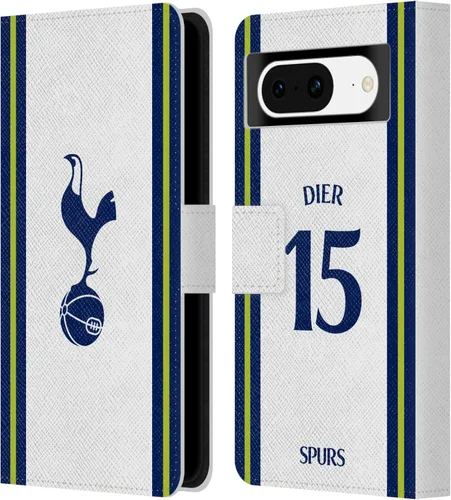 Vista 7 de Head Case Designs Officially Licensed Tottenham Hotspur F.C. Cristian Romero 2022/23 Players Home Kit Leather Wallet Case Compatible with Google
