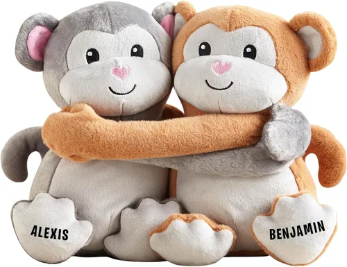 Vista 12 de Let's Make Memories Conejitos de peluche personalizados para abrazar, día de San Valentín, para parejas, para él, para ella, Amor, Te Amo, conejito