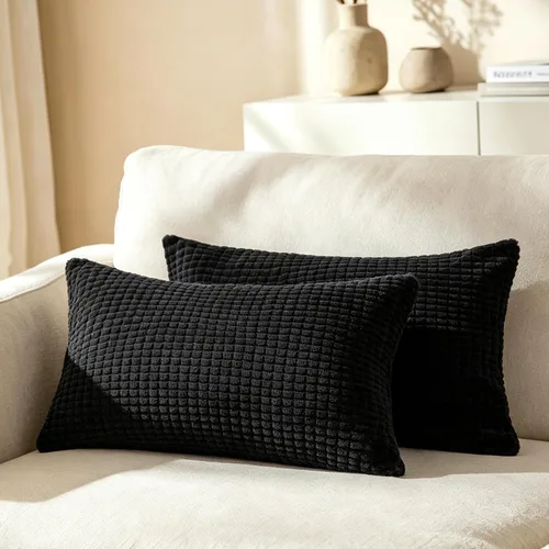 Vista 20 de CaliTime Fundas de Almohada Decorativas Paquete de 2 Cómodas de Pana Acanalada a Rayas Waffle Fundas de Cojines Decorativos para Sofá Cama