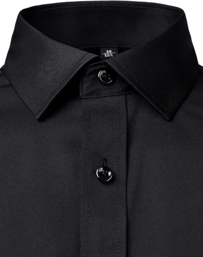 Vista 5 de ZEROYAA Camisas formales de vestir de manga larga con botones y bolsillo para hombre