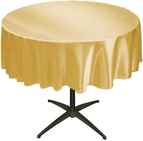 Vista 9 de Tektrum Mantel redondo de satén sedoso de 108 pulgadas, tela de alta calidad, lo mejor para bodas, fiestas, banquetes, eventos, restaurantes