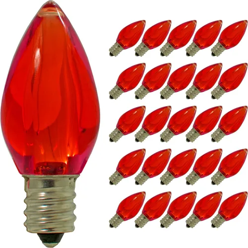 Vista 9 de EST. LEE DISPLAY L D 1902 Bombillas LED de Navidad C7 C9 estilo candelabro estable caja de repuesto de 25 (C7, azul sólido)