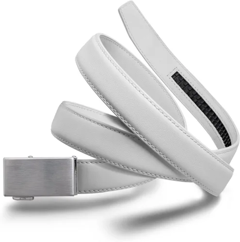 Vista 11 de Mission Belt Cinturón de trinquete de cuero para mujer, colección de cuero de 1.181 in oro/cuero negro