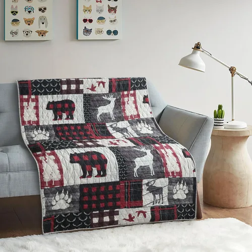 Vista 10 de Virah Bella - Manta acolchada de 50 x 60 pulgadas - Edredón ligero para acento, decoración o ropa de cama - Manta con temática cardenal Cardinals