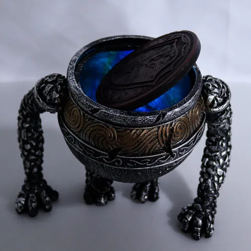 Vista 5 de nezababy Pot Boy - Figura de merchandising LED con figura de mercancía, escultura de resina con tapa extraíble para escritorio de juegos, decoración
