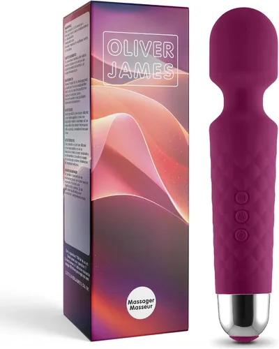 Vista 16 de Oliver James Vibrador de Varita para Mujeres - Vibrador Dildo de Juguete para Adultos Silencioso con 20 Patrones y 8 Velocidades Batería de 6