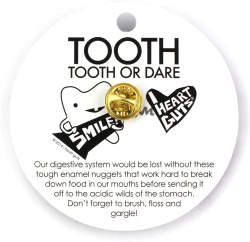 Vista 4 de Pin de solapa de dientes - Flossin' Ain't Just For Gangstas by I Heart Guts, Aluminio