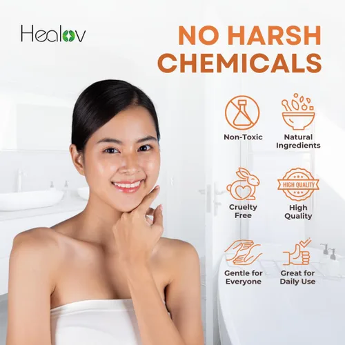 Vista 6 de Healov Crema de zanahoria – Crema iluminadora facial y corporal para manchas oscuras, tono de piel desigual y piel opaca – Loción hidratante