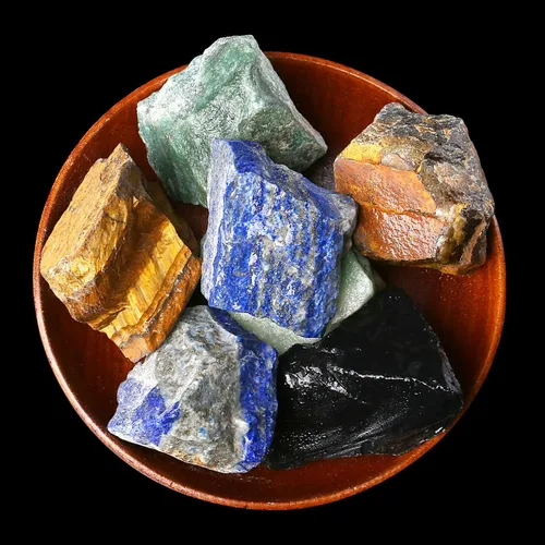 Vista 21 de ZHIYUXI Amatista de 2 pulgadas, cuarzo rosa, cuarzo transparente, fluorita, piedras en bruto, cristales crudos a granel, piedras preciosas naturales