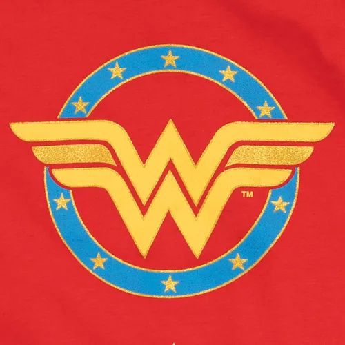 Vista 5 de DC Comics Camiseta sin mangas para niñas de la Liga de la Justicia Wonder Woman y Dolphin Active French Terry Shorts de niño a niño grande