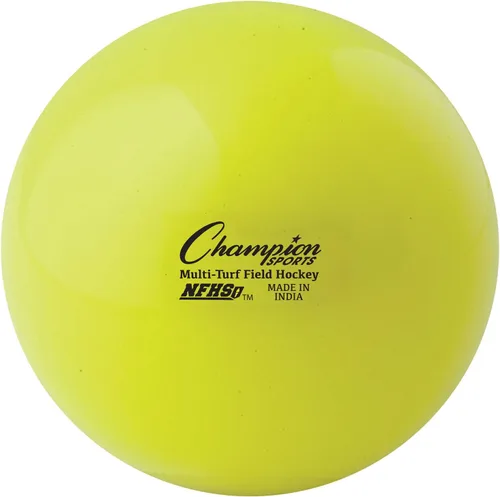 Vista 8 de Champion Sports Pelotas de hockey sobre césped – aprobadas por NFHS, pelotas reguladoras de alta visibilidad, paquete de 12
