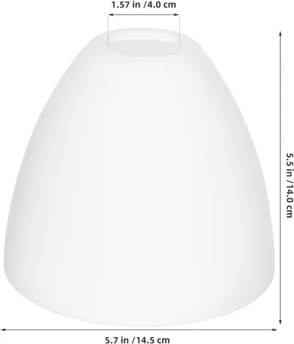 Vista 2 de Angoily 1 pantalla de cristal esmerilado para lámparas de pie, lámpara de pie, repuesto para lámpara de poste, sombras para accesorios