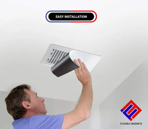 Vista 5 de Flexible Magnets - Cubiertas de ventilación magnéticas fuertes para techo de 8 x 15 pulgadas - Cubiertas de ventilación magnéticas de 30 mil