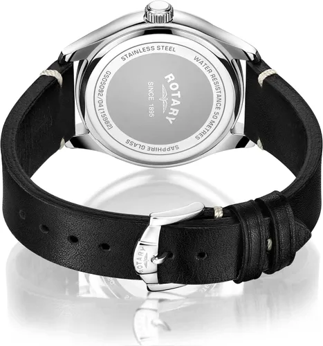 Vista 3 de Rotary GS05092-04 Reloj Oxford para hombre Negro