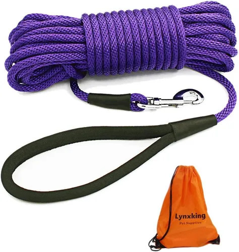 Vista 9 de Lynxking - Correa de control para perros - Correa larga de adiestramiento para perros - Línea de seguimiento con asa cómoda - Cuerda para cachorros