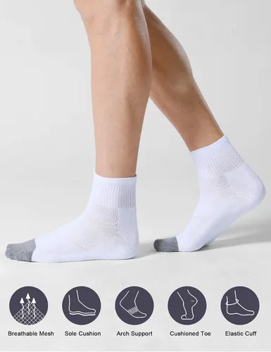 Vista 3 de CS CELERSPORT Paquete de 6 calcetines tobilleros para hombre con cojín para correr