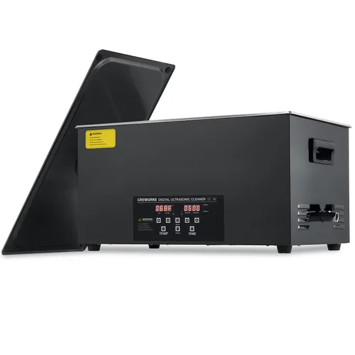 Vista 13 de CREWORKS 2L Máquina de Limpieza Ultrasónica Digital con Modo Degas y Suave, Limpiador Ultrasónico de 60W con Calentador y Temporizador, Limpiador