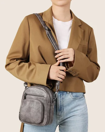 Vista 2 de FADEON Mini bolsos cruzados para mujer, bolso cruzado pequeño, bolso cruzado de diseñador, bolsa de hombro, ranura para tarjetas