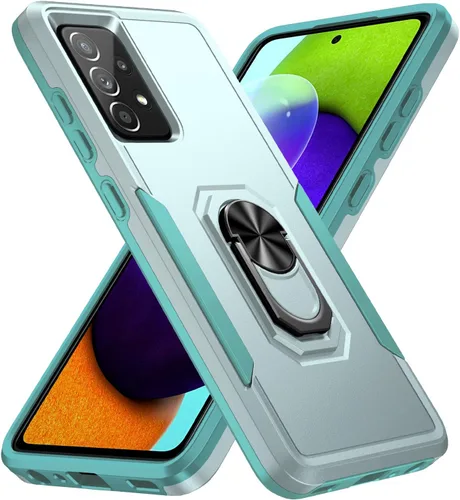 Vista 11 de Funda para Samsung Galaxy A52 5G Galaxy A52 4G con anillo de soporte, resistente protección de grado militar a prueba de golpes para Galaxy A52 5G