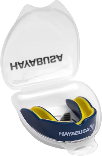 Vista 17 de Hayabusa Combat Sports - Protector bucal para jóvenes, niños y adultos, viene con funda, color negro/dorado, juvenil