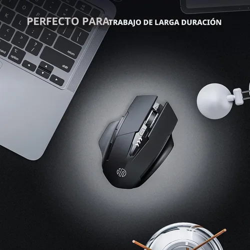 Vista 9 de INPHIC - Ratón inalámbrico recargable, batería visible, 2400 DPI, 6 botones, ratón grande ergonómico para portátil, computadora, Mac, PC, etc.