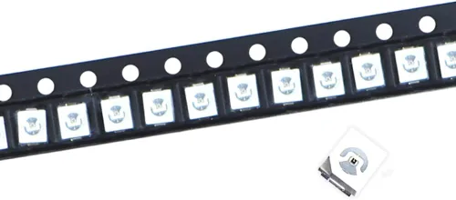 Vista 2 de 100 unids 3528 (1210) UV púrpura SMD LED diodo luces chips (ultravioleta 395nm 0.138 in x 0.110 in DC 3V 20mA) iluminación bombillas lámparas