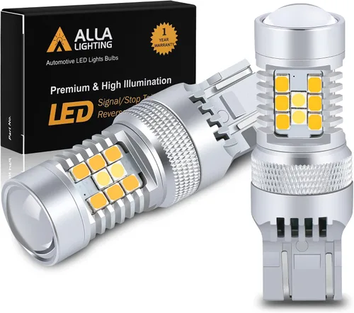 Vista 11 de Alla Lighting BAY15D 1157 Switchback Luces LED de Señal de Giro, Color Dual Ámbar Amarillo/Blanco 6000K 12V 3496 7528 2357NAK 2357AK Extremadamente