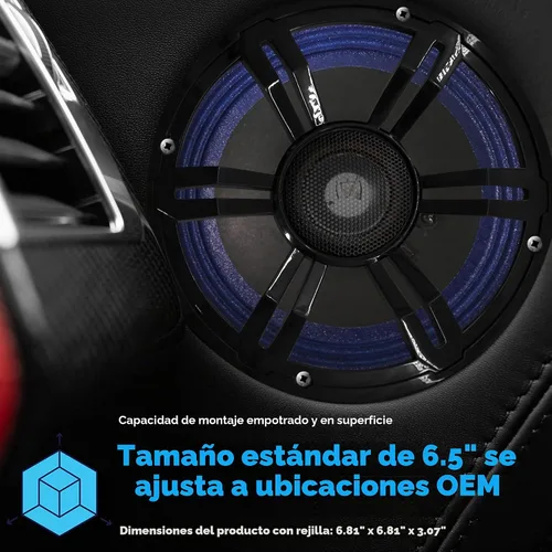 Vista 3 de Pyle Kit de componentes de altavoces de audio para automóvil, 2 altavoces SVC de 6.5 pulgadas con par de red cruzada pasiva de 12 dB por octava