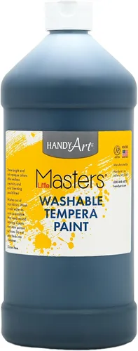 Vista 39 de Handy Art Little Masters - Pintura lavable, 16 onzas, color negro Bright & Mixable, High Opacity, Washable Colors for Classroom, Students, Kids