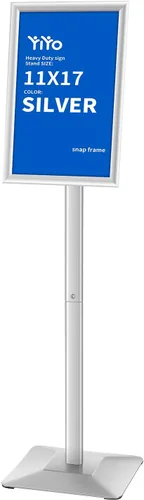 Vista 11 de YIYO Soporte para Carteles Soporte para Póster, pedestal ajustable resistente Soporte de Señalización Soporte de Piso, marco de aluminio de pie