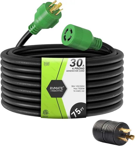 Vista 9 de Cable generador de 30 amperios, 4 puntas, 25 pies