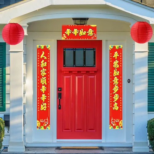 Vista 2 de Supla 28 linternas decorativas de papel rojo chino de 5 tamaños, faroles chinos japoneses colgantes, faroles redondos de fiesta para festivales