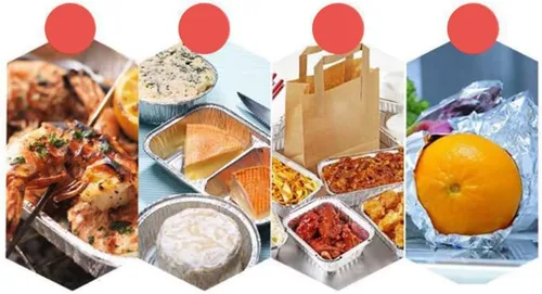 Vista 8 de Othmro Sartenes de papel de aluminio de 28.7 fl oz, bandejas reciclables para llevar, recipientes de alimentos de papel de aluminio, sartenes