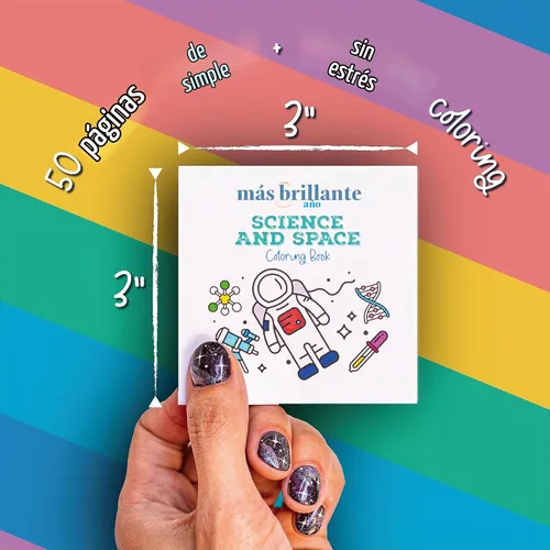 Vista 2 de A Brighter Year The Original - Mini libro para colorear para adultos, edición Tiny Eats & Treats - Tamaño de bolsillo de 3 x 3 pulgadas, 50 páginas