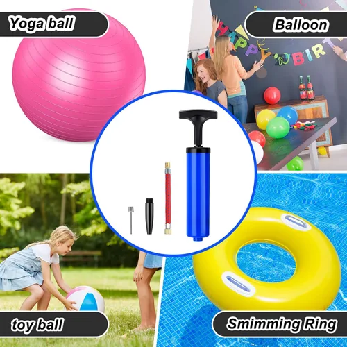 Vista 7 de Jerify Kit de bomba de bola de 8 pulgadas, bomba de aire portátil de pelota deportiva para fútbol con manguera de extensión de aguja, inflador