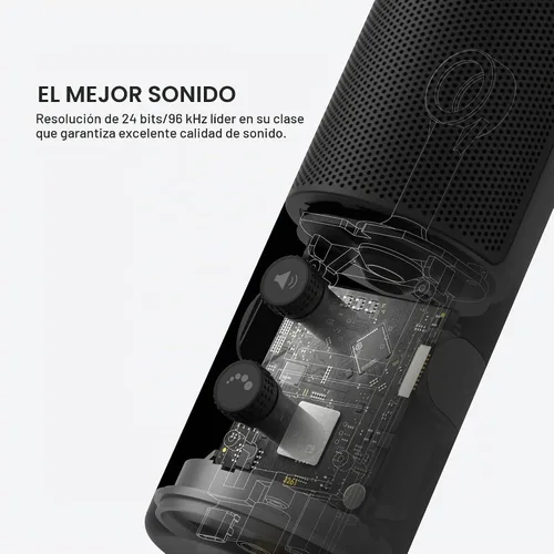Vista 7 de [Usado] NZXT Capsule - Micrófono USB cardioide - Blanco mate