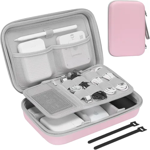 Vista 15 de ProCase Estuche organizador electrónico de viaje duro para MacBook Adaptador de corriente Cargadores Cables Power Bank Apple Magic Mouse Apple
